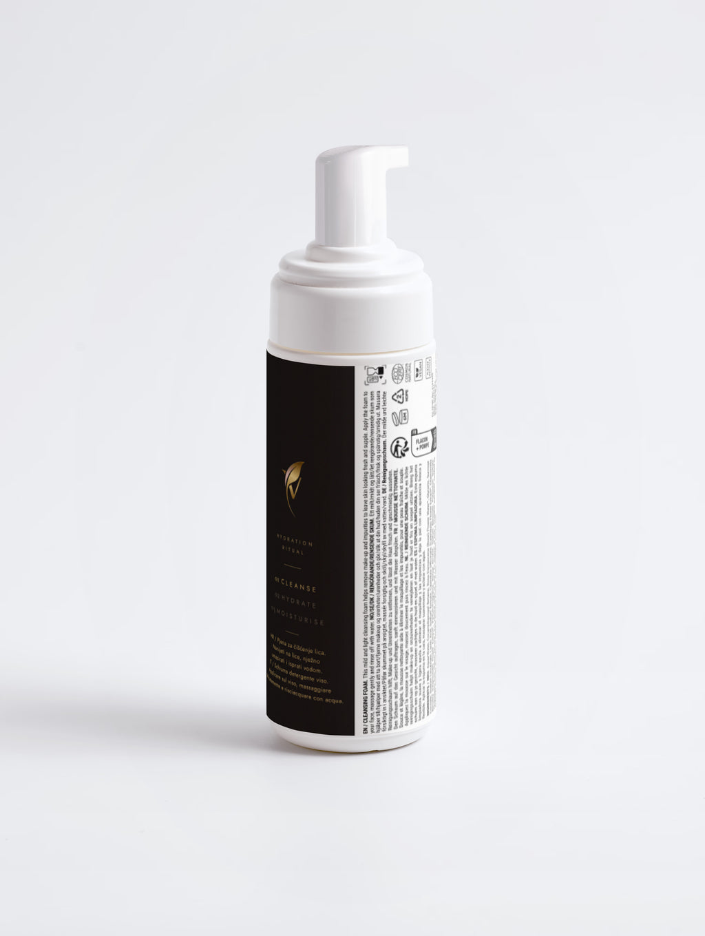 Veloire Cleansing Foam 150 ml – back label with ingredients