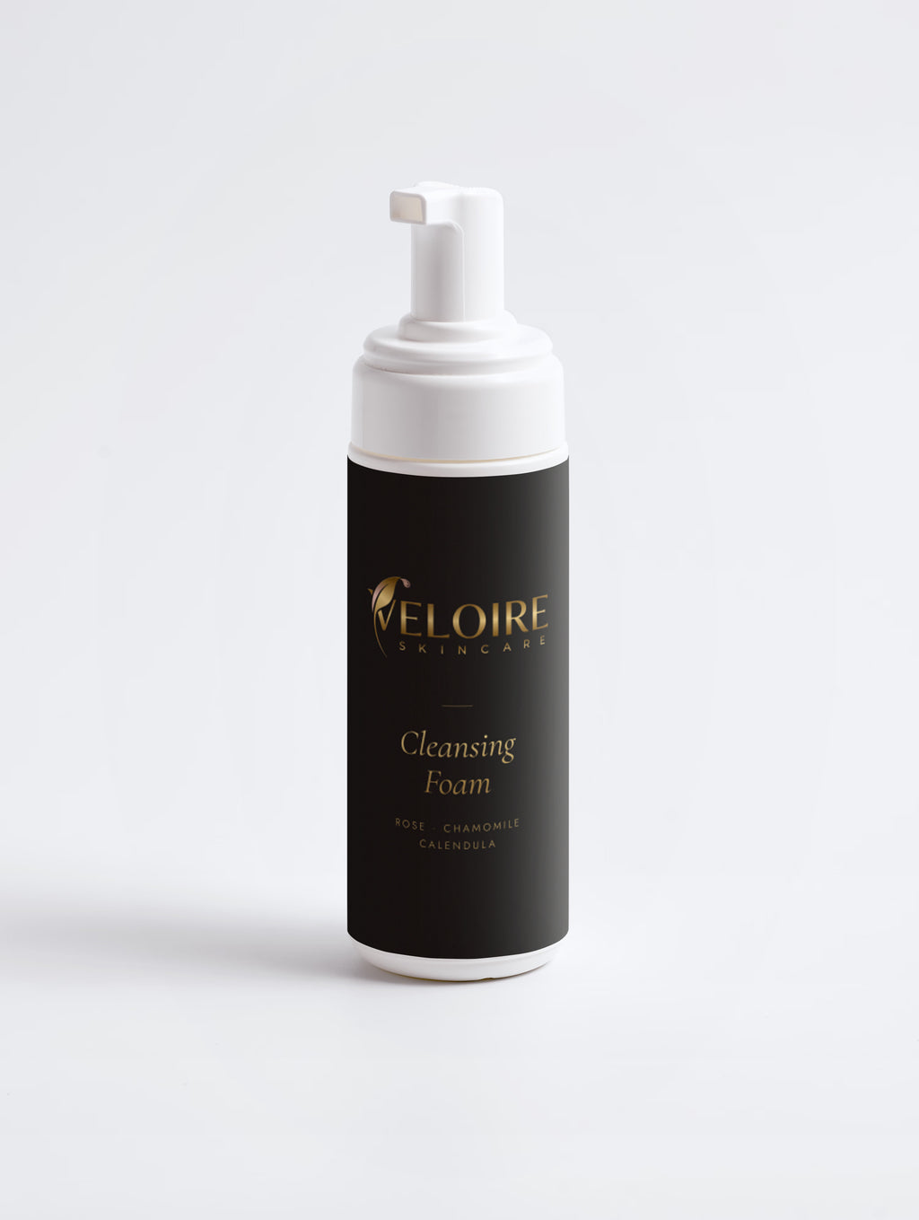 Veloire Cleansing Foam 150 ml pump bottle with rose, chamomile and calendula